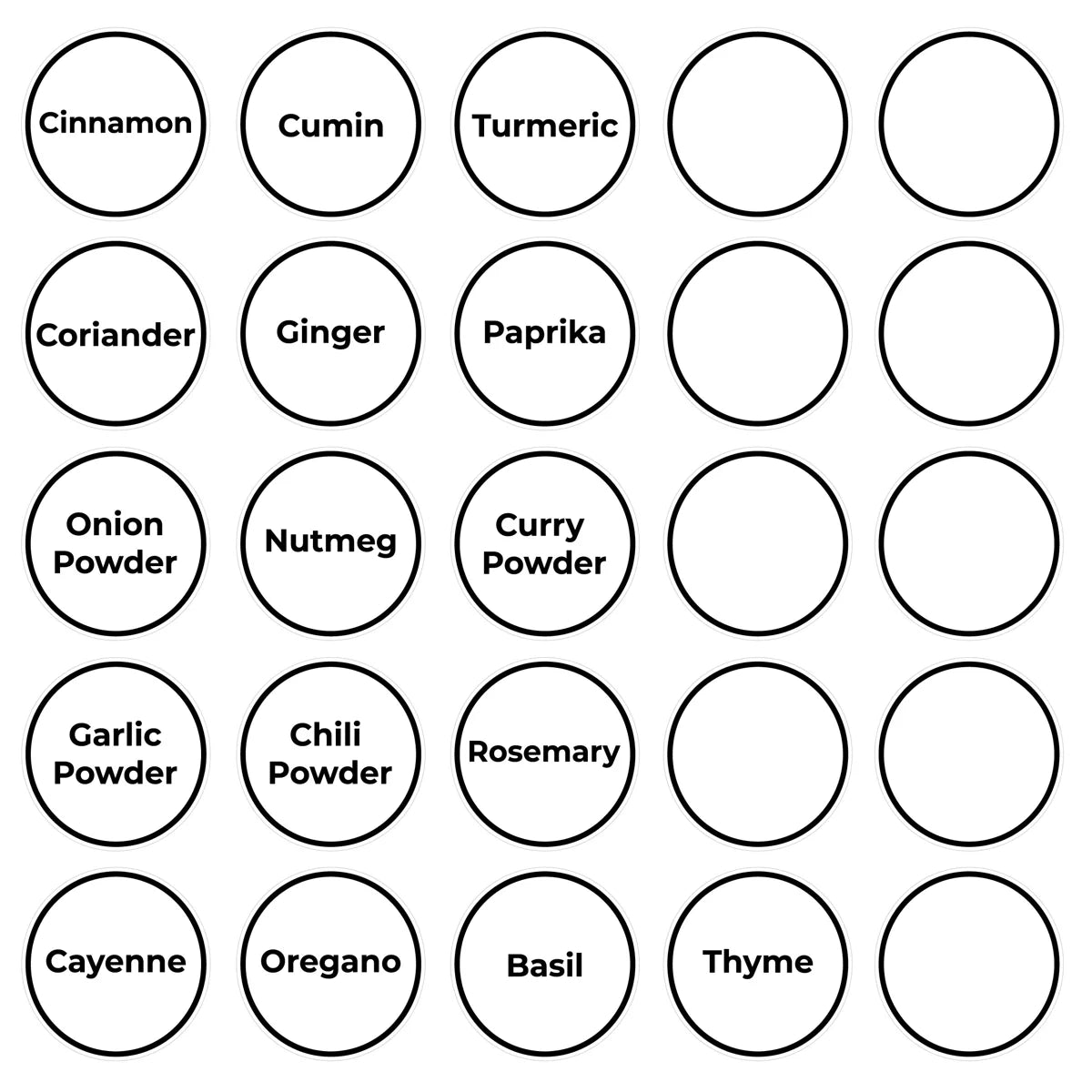Precise Cook spice label stickers